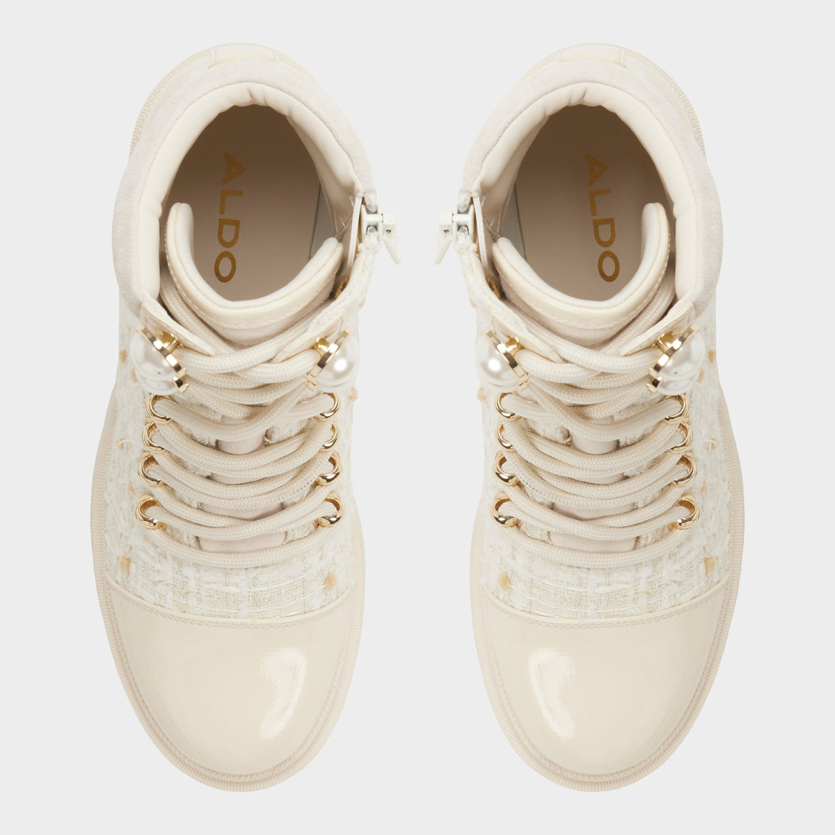 Mariettia in Other White - Lace-up boot, Lug sole | Aldo Recommended