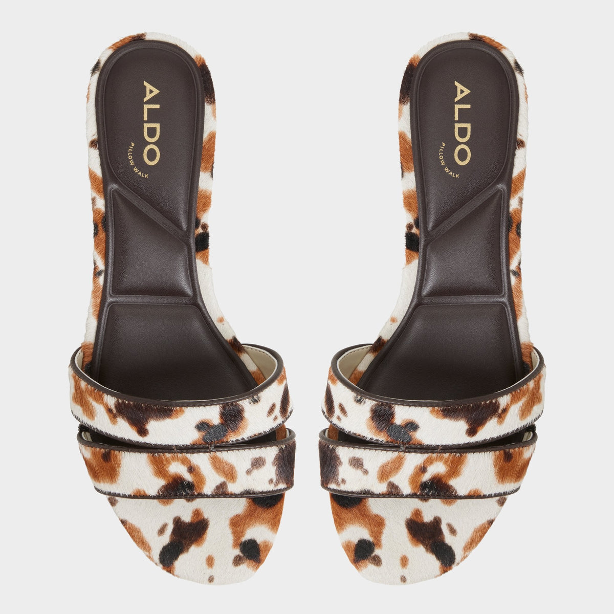 Scarletta White/Black Women's Heeled mules - Heeled mule, Kitten heel | Aldo Popular