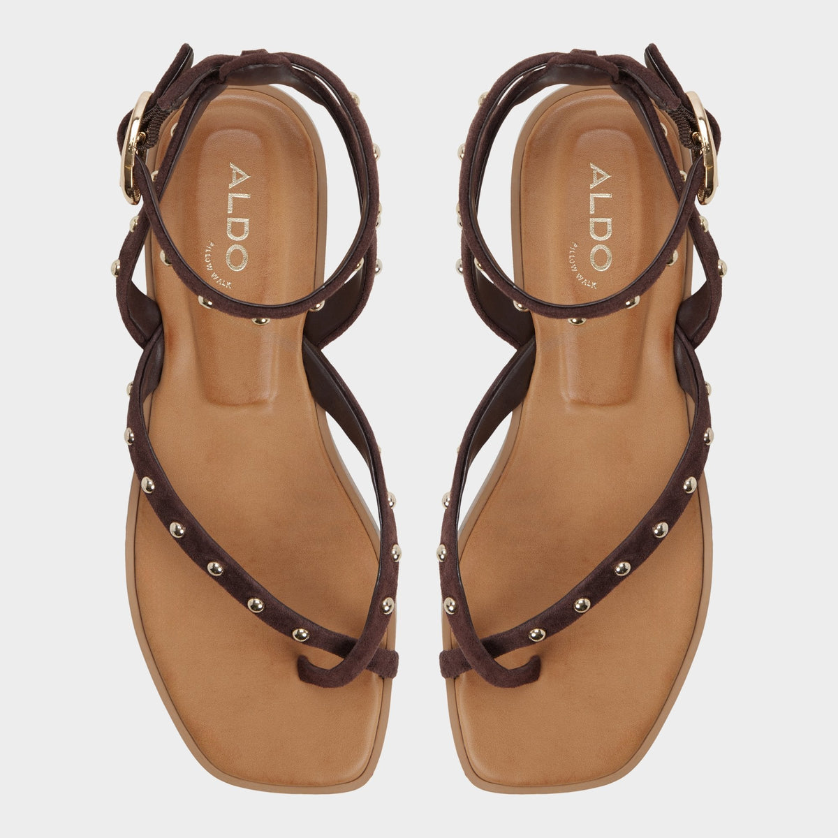 Daressi in Dark Brown - Flat sandal | Aldo Signature