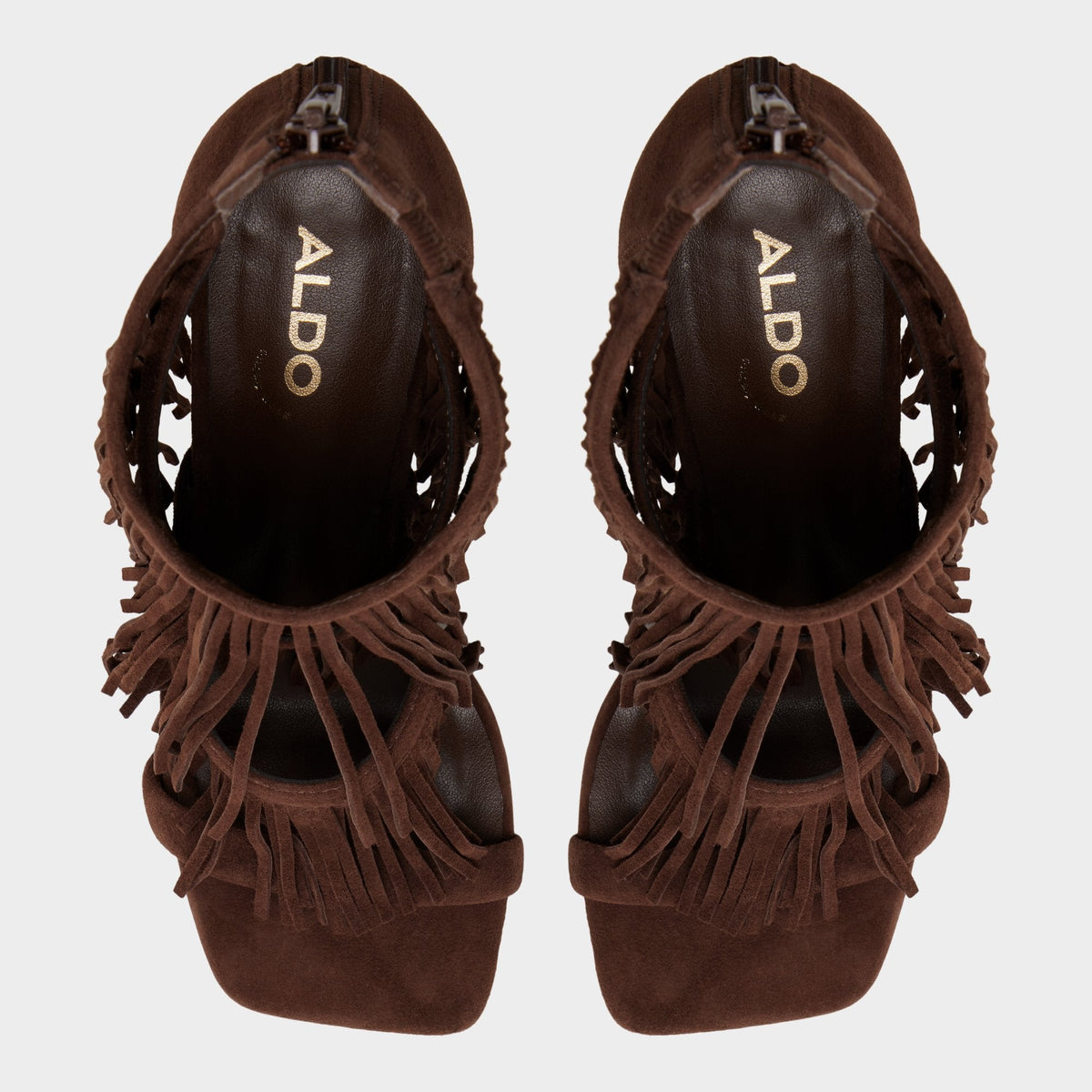Nahana in Dark Brown - Strappy heeled sandal, Stiletto heel | Aldo Best Seller