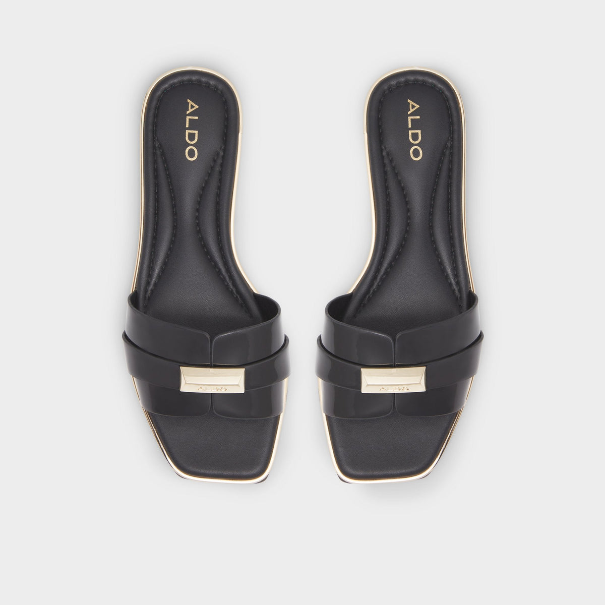 Darine Black Women's Flats - Slide sandal | Aldo Premium
