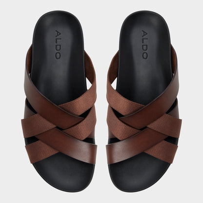 Florian in Dark Brown - Slide sandal | Aldo Premium