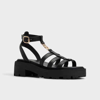 Lamington Black Women's Strappy sandals - Gladiator sandal, Lug sole | Aldo Popular