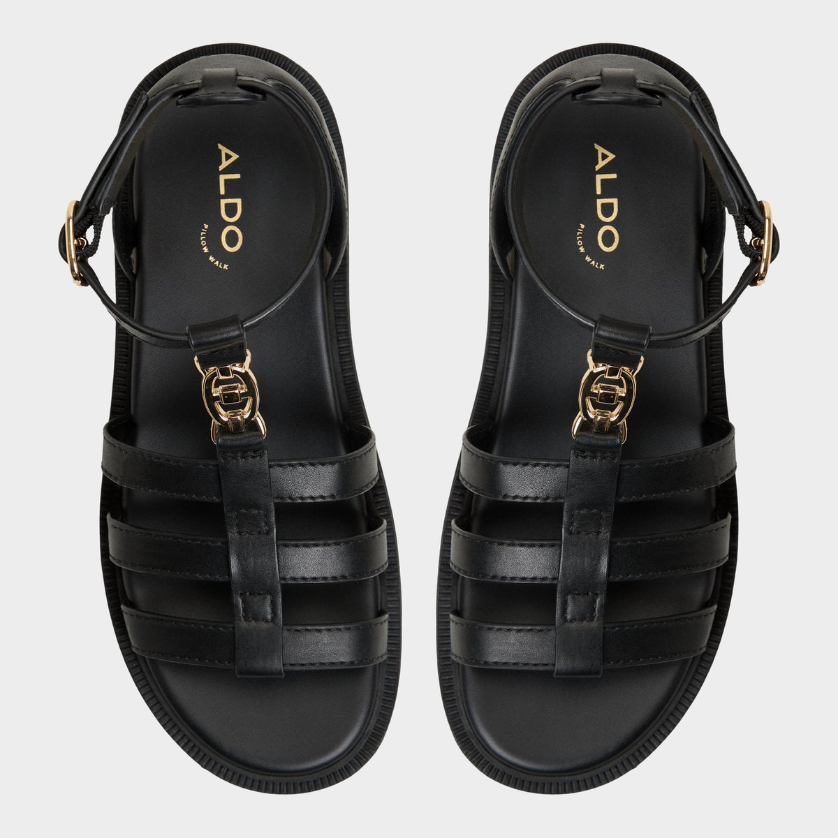 Lamington Black Women's Strappy sandals - Gladiator sandal, Lug sole | Aldo Popular