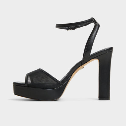 Chicglimmer Black Women's Platform sandals - Strappy heeled sandal, Block heel | Aldo Exclusive