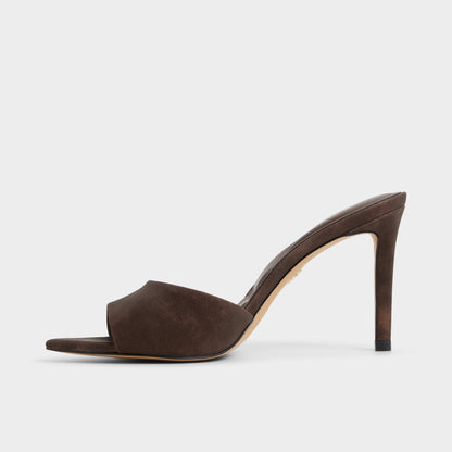 Anniebrilden Dark Brown Women's Mule slides - Heeled mule, Stiletto heel | Aldo Exclusive