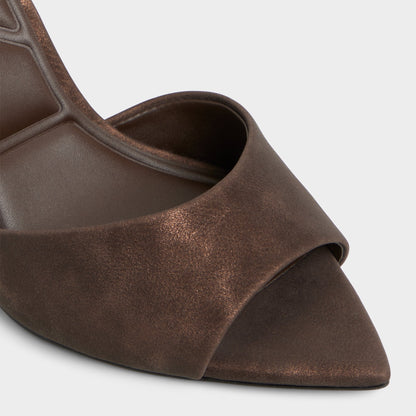 Anniebrilden Dark Brown Women's Mule slides - Heeled mule, Stiletto heel | Aldo Exclusive