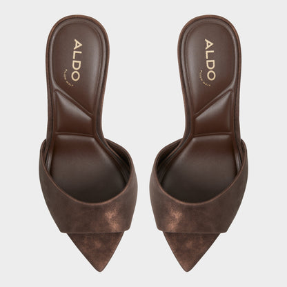 Anniebrilden Dark Brown Women's Mule slides - Heeled mule, Stiletto heel | Aldo Exclusive