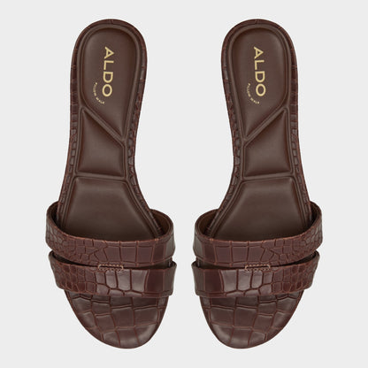 Scarletta Dark Brown Women's Heeled mules - Heeled mule, Kitten heel | Aldo Essential
