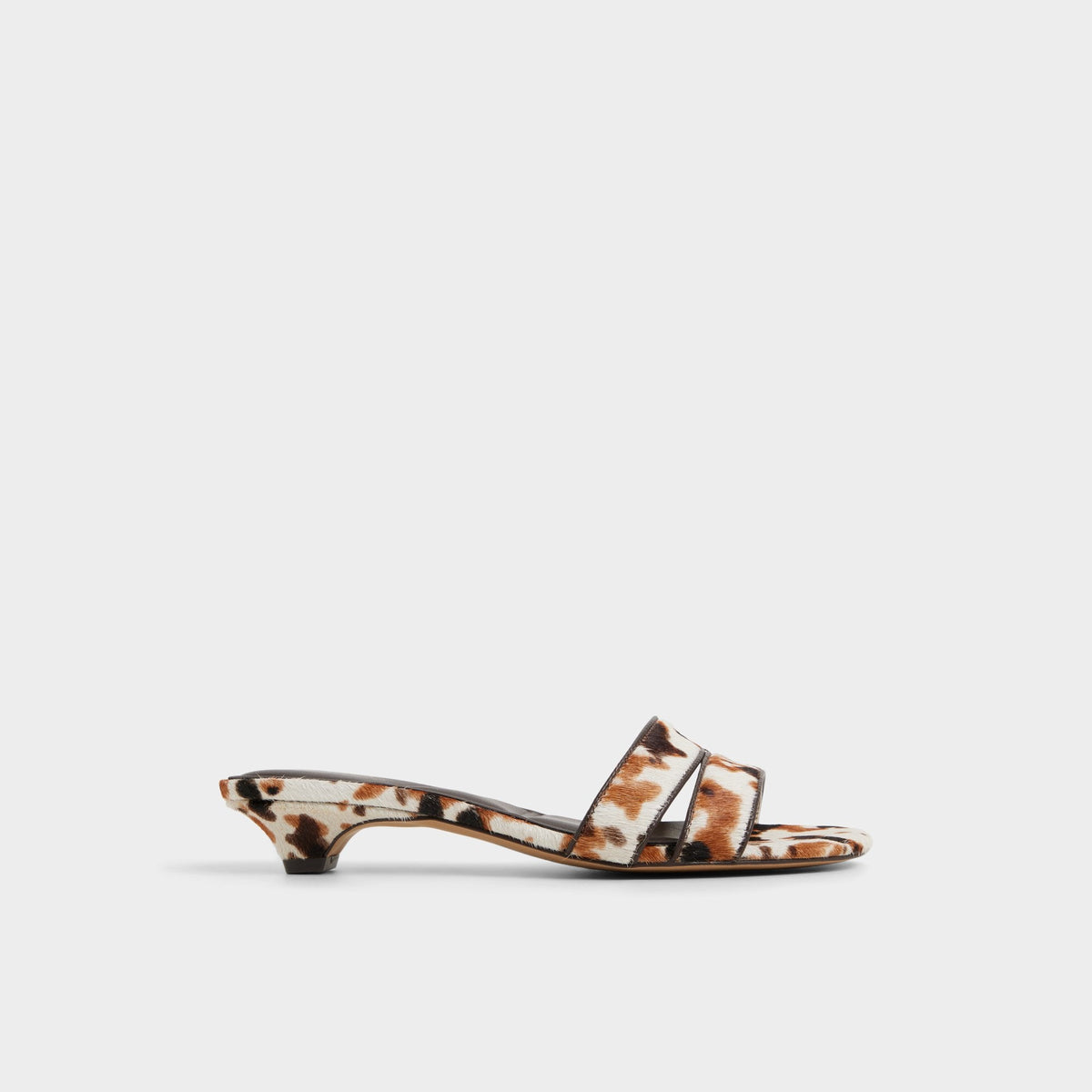 Scarletta White/Black Women's Heeled mules - Heeled mule, Kitten heel | Aldo Popular