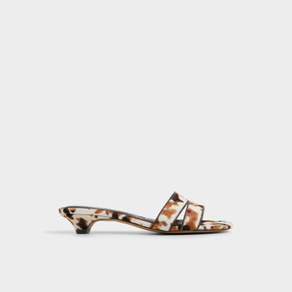 Scarletta White/Black Women's Heeled mules - Heeled mule, Kitten heel | Aldo Popular
