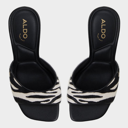 Evadalia White/Black Women's Heeled mules - Heeled mule | Aldo Premium