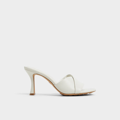 Lyhanna White/Bone Women's Heeled mules - Heeled mule, Stiletto heel | Aldo Recommended