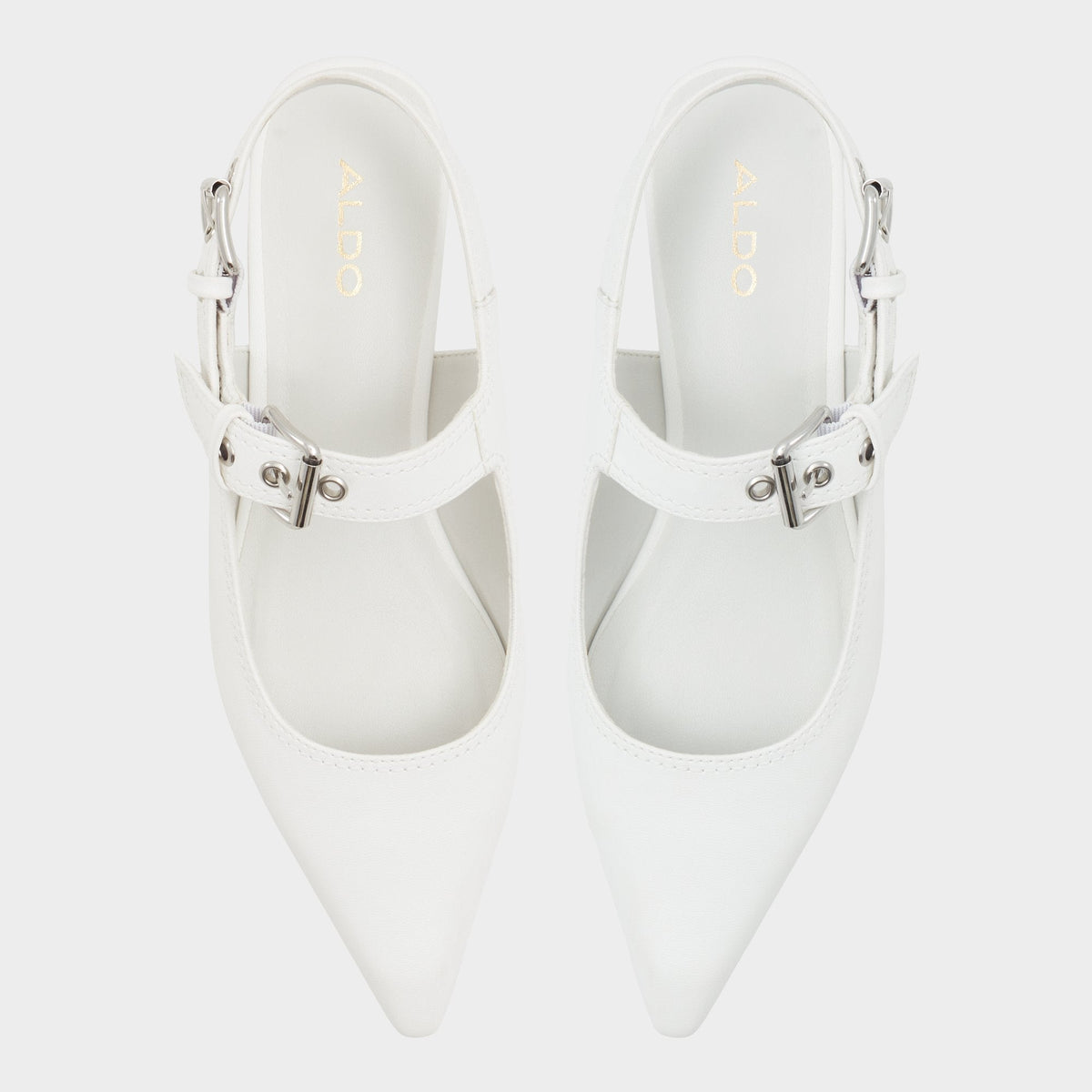 Kellya White Women's Slingbacks - Sling back high heel, Kitten heel | Aldo Classic