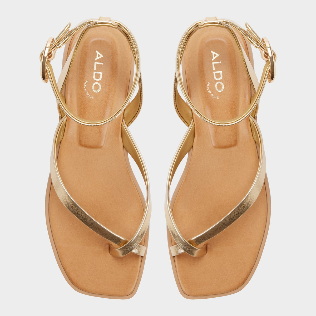 Daressi in Gold - Flat sandal | Aldo Premium