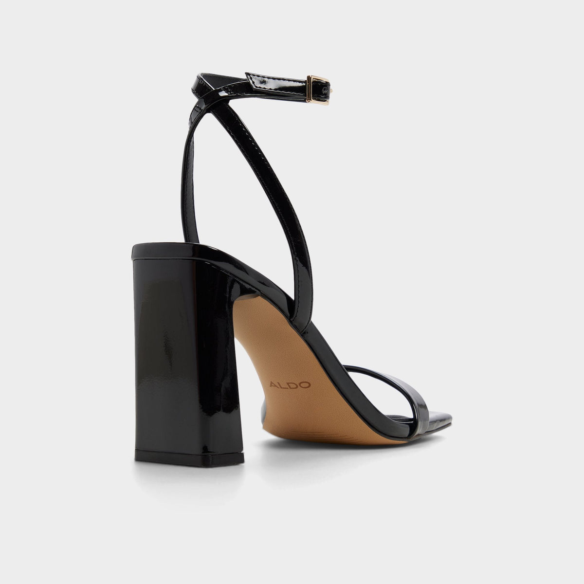 Azzira in Black - Strappy heeled sandal, Block heel | Aldo Featured