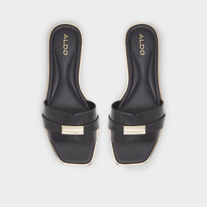 Darine Black Women's Flats - Slide sandal | Aldo Premium