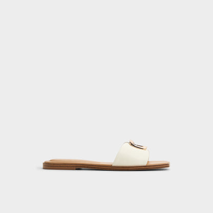 Tidella White Women's Flats - Slide sandal | Aldo Best Seller