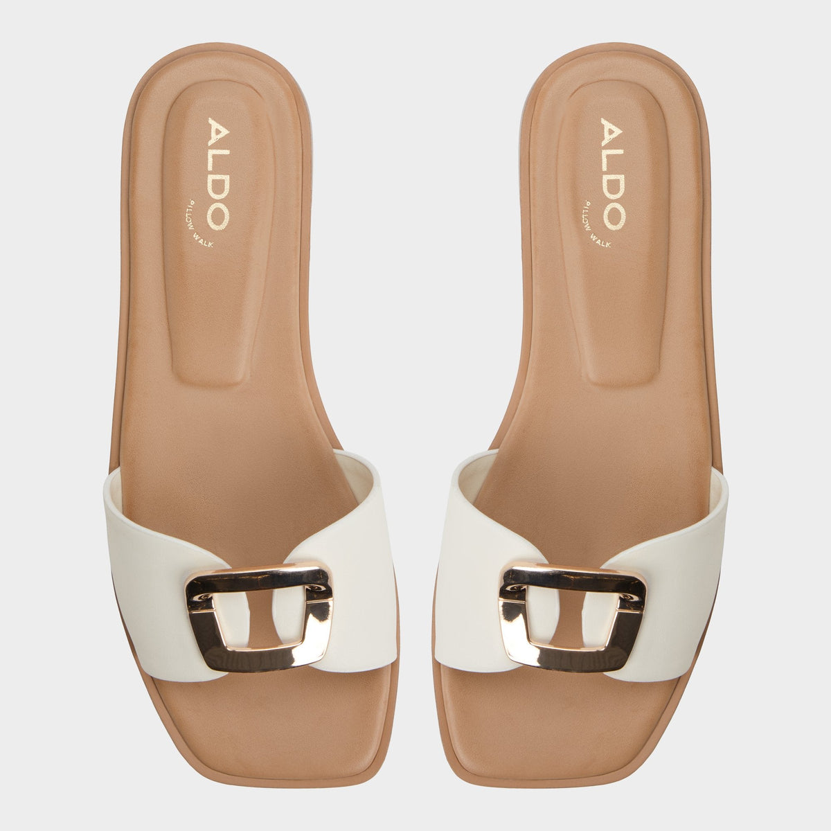 Tidella White Women's Flats - Slide sandal | Aldo Best Seller