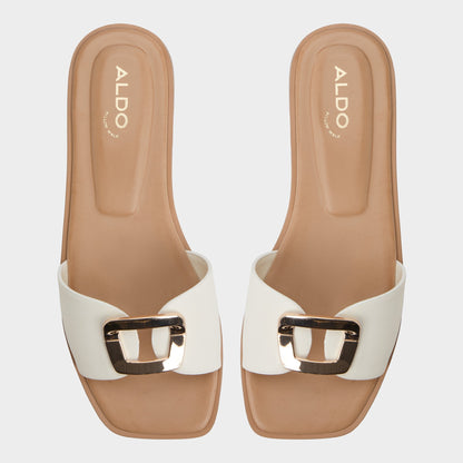 Tidella White Women's Flats - Slide sandal | Aldo Best Seller