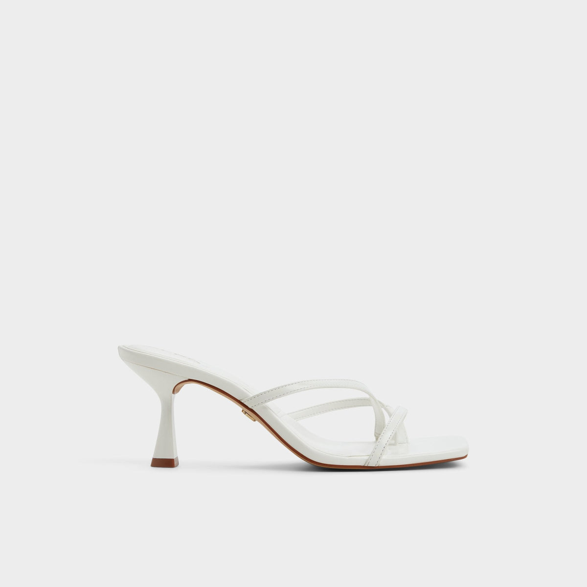 Calypsa White Women's Heeled mules - Strappy heeled sandal, Block heel | Aldo Popular