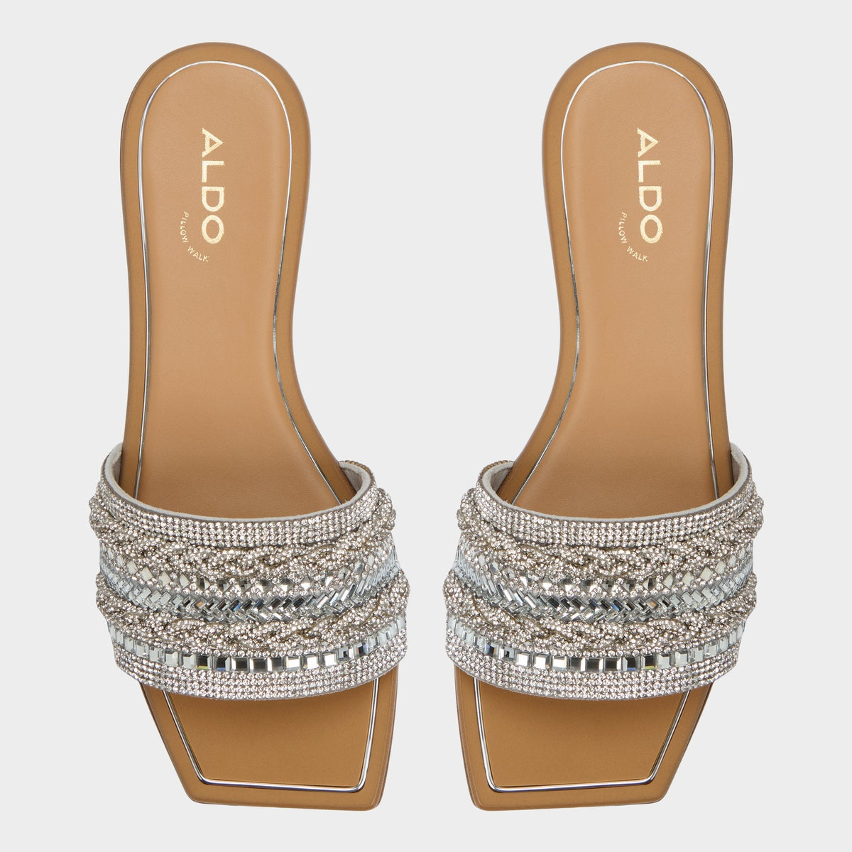 Navalia Silver Women's Flats - Slide sandal | Aldo Trending
