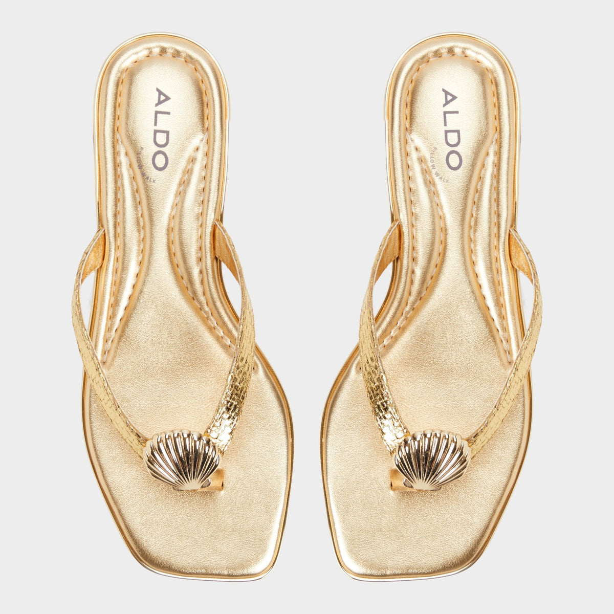 Conchiglia Gold Women's Flats - Flip flop | Aldo Signature