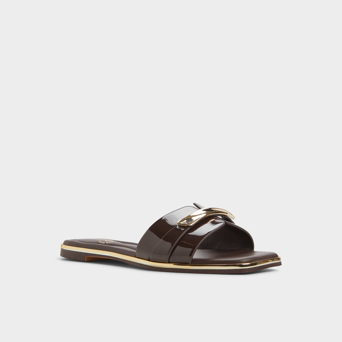Darlina Medium Brown Women's Flats - Slide sandal | Aldo Premium