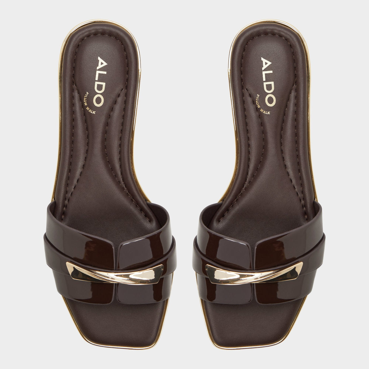 Darlina Medium Brown Women's Flats - Slide sandal | Aldo Premium
