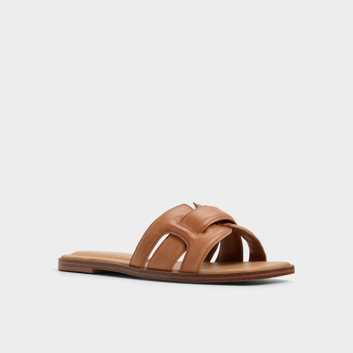 Eleny Medium Brown Women's Flats - Slide sandal | Aldo Popular