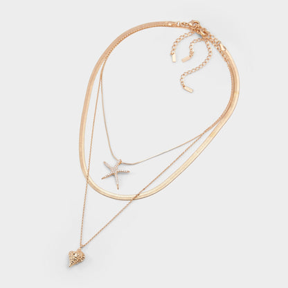 Seascharms Gold/Clear Multi Women's Necklaces - Layered necklace | Aldo Premium