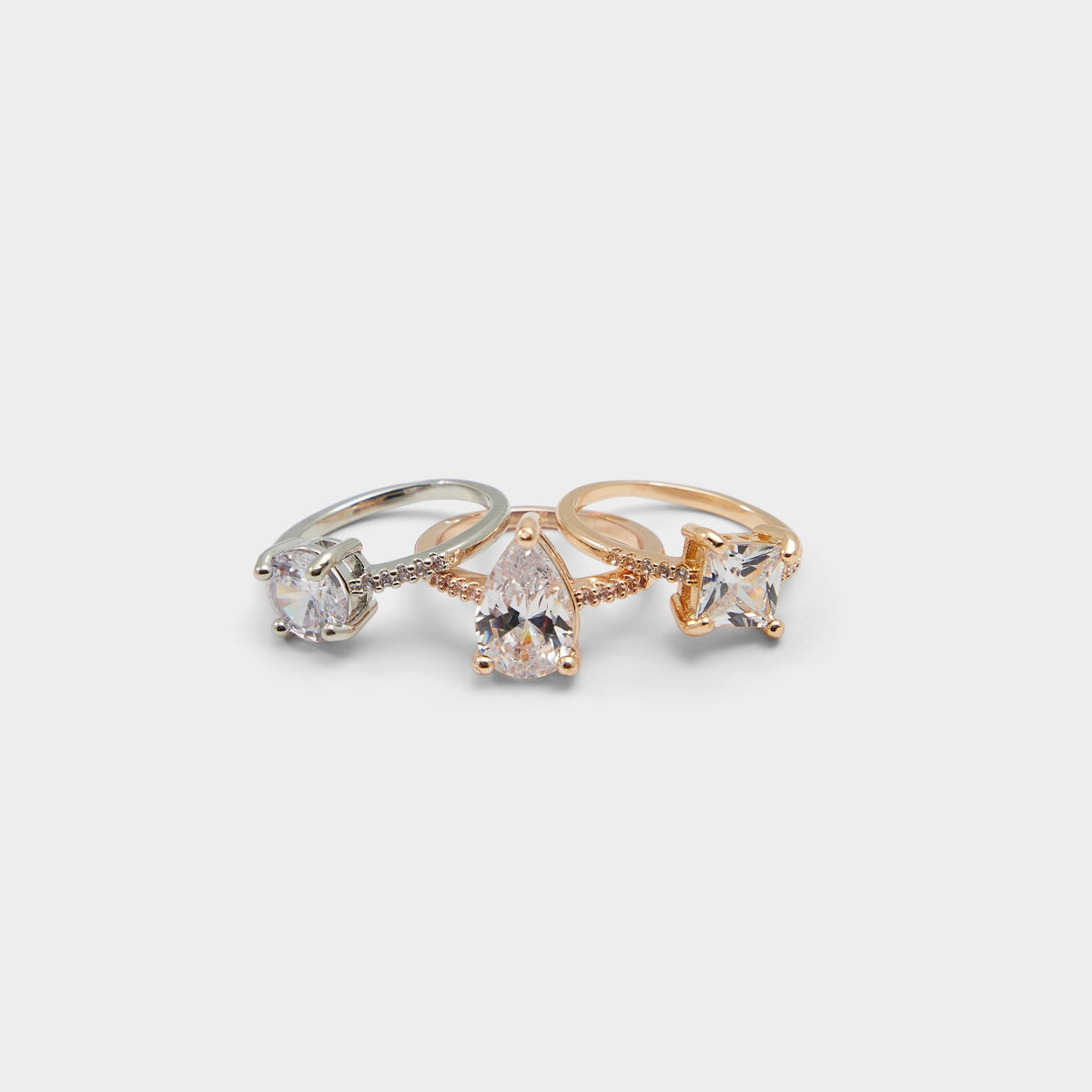 Alabridar Metallic Multi Women's Cubic Zirconia - Stackable rings | Aldo Recommended