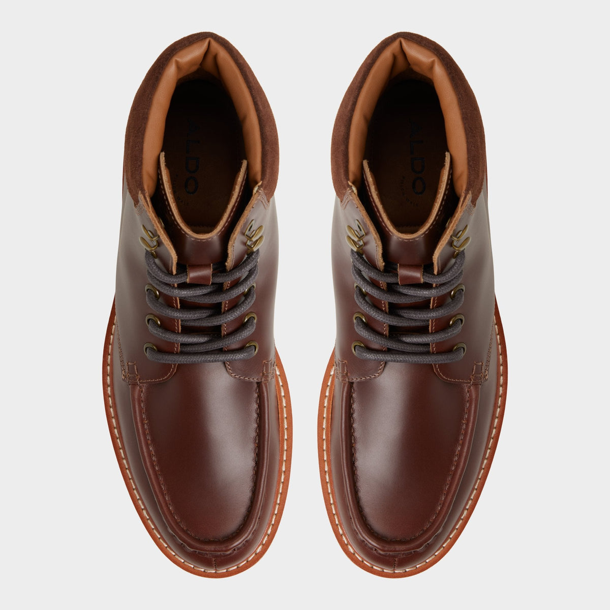 Grier in Medium Brown - Combat boot, Lug sole | Aldo Classic