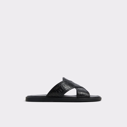 Olino Open Black Men's Slides - Slide sandal | Aldo New