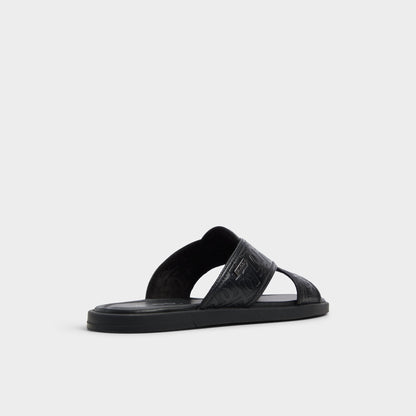 Olino Open Black Men's Slides - Slide sandal | Aldo New