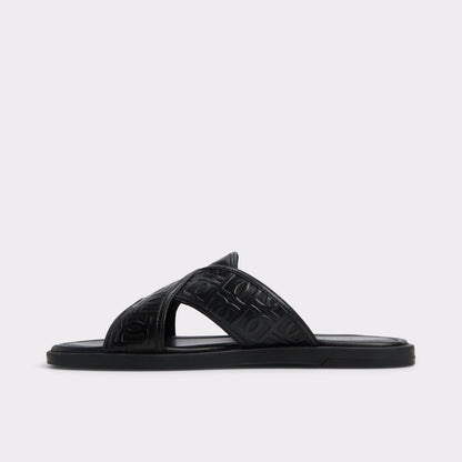 Olino Open Black Men's Slides - Slide sandal | Aldo New