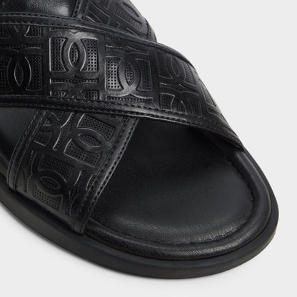 Olino Open Black Men's Slides - Slide sandal | Aldo New