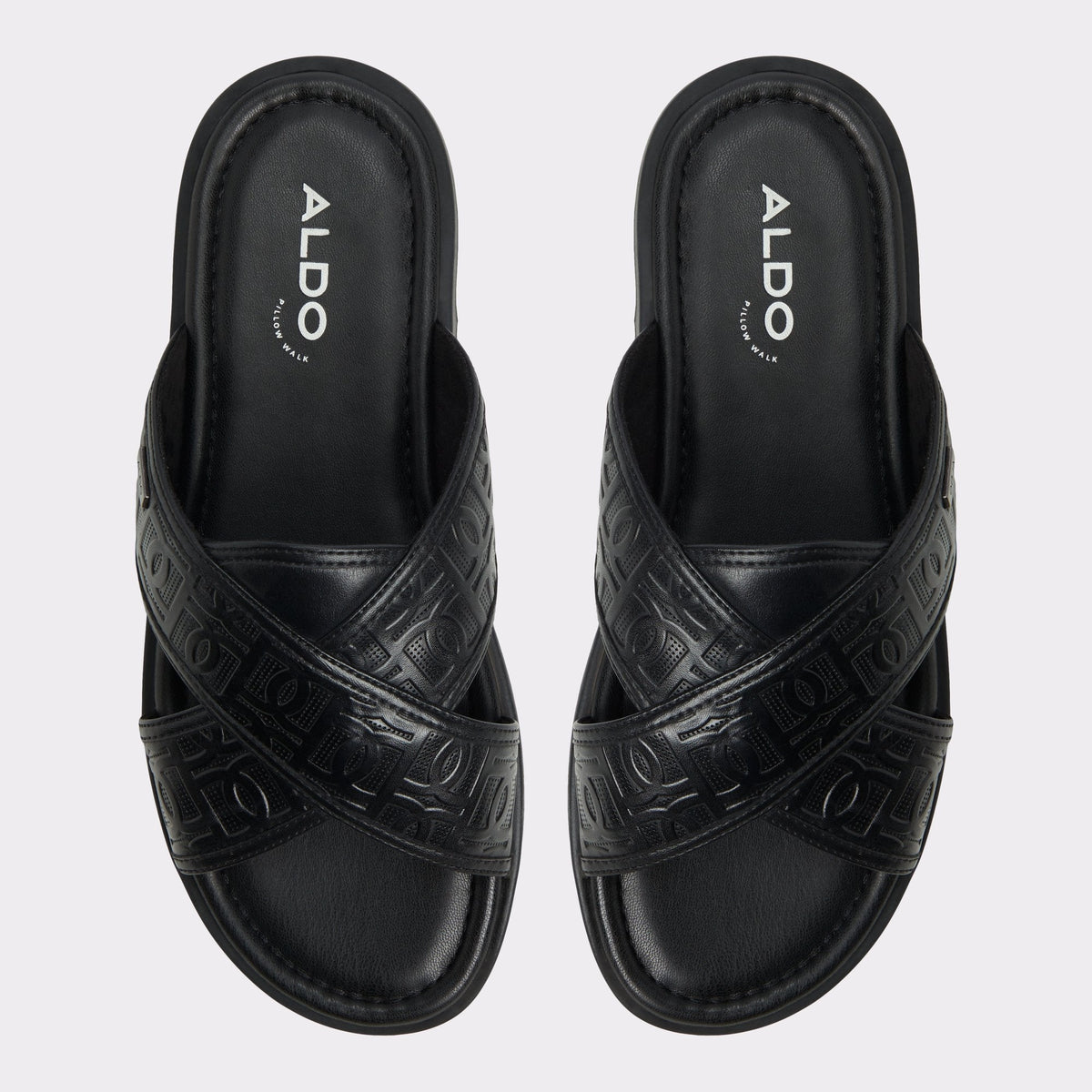 Olino Open Black Men's Slides - Slide sandal | Aldo New