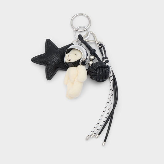Astrobear in Black Silver Multi - Bag charm | Aldo New